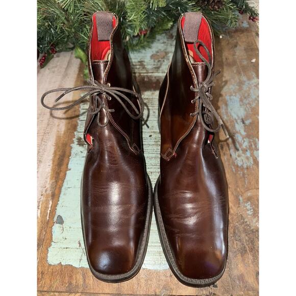 Jeffrey West Leather Chukka Boots With Laces Style 2125 - Picture 1 of 13